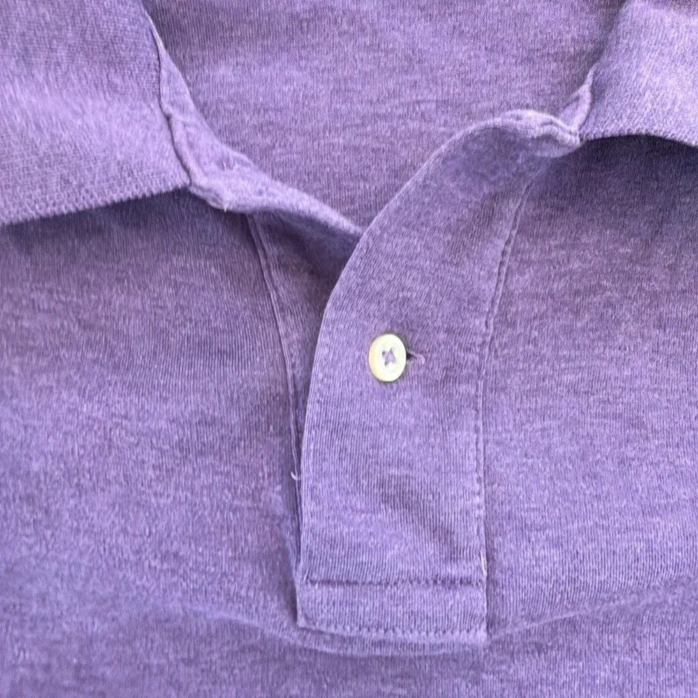 Polo Ralph Lauren Polo Shirt Mens L Purple Red Pony Logo Short Sleeve Cotton